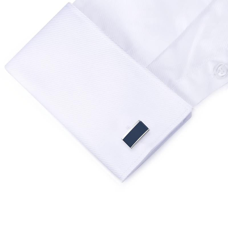 2pcs Enamel Cufflinks Set, Stylish Men's Accessories