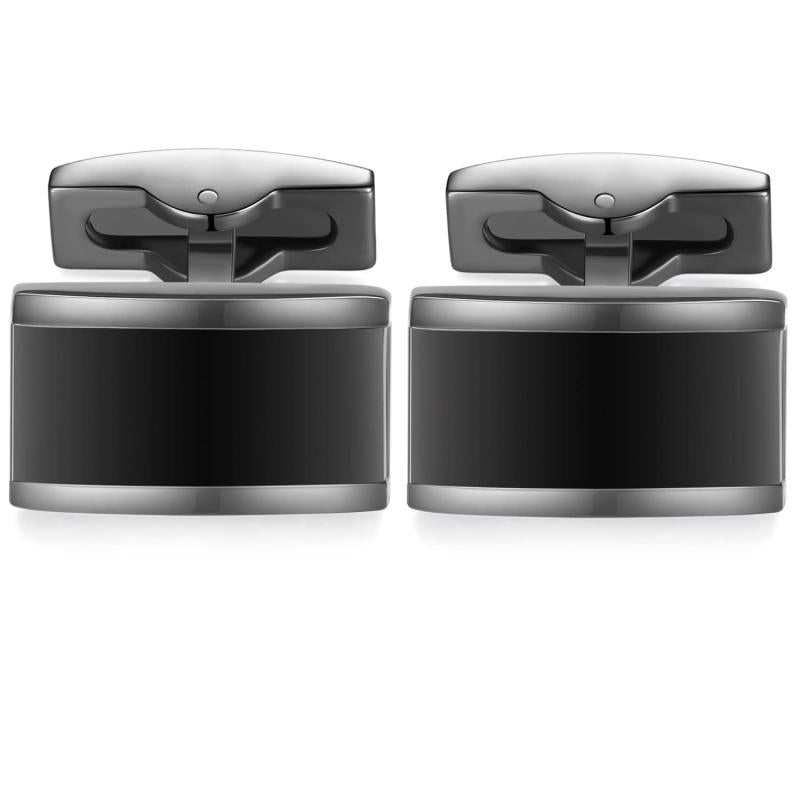 2pcs Enamel Cufflinks Set, Stylish Men's Accessories