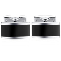 2pcs Enamel Cufflinks Set, Stylish Men's Accessories