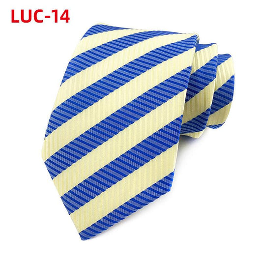 Striped Men's Formal Necktie for Office Business Party
