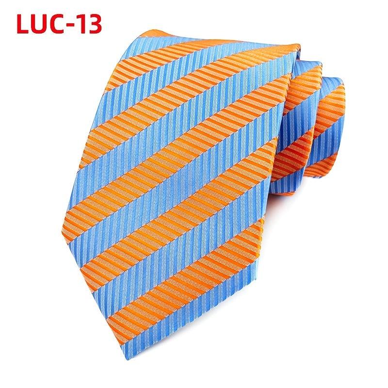 Striped Men's Formal Necktie for Office Business Party