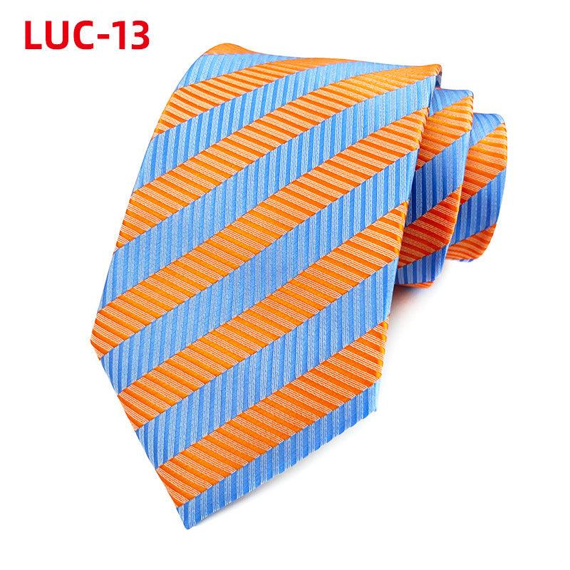 Striped Men's Formal Necktie for Office Business Party