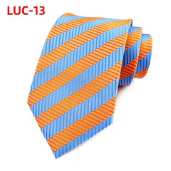 Striped Men's Formal Necktie for Office Business Party
