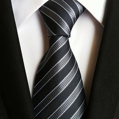 Striped Men's Formal Necktie for Office Business Party