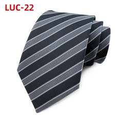 Striped Men's Formal Necktie for Office Business Party