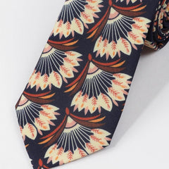 Multicolor Feather Shell Pattern Tie For Men