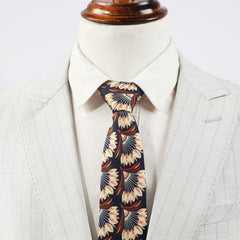 Multicolor Feather Shell Pattern Tie For Men
