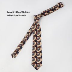 Multicolor Feather Shell Pattern Tie For Men