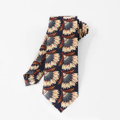 Multicolor Feather Shell Pattern Tie For Men