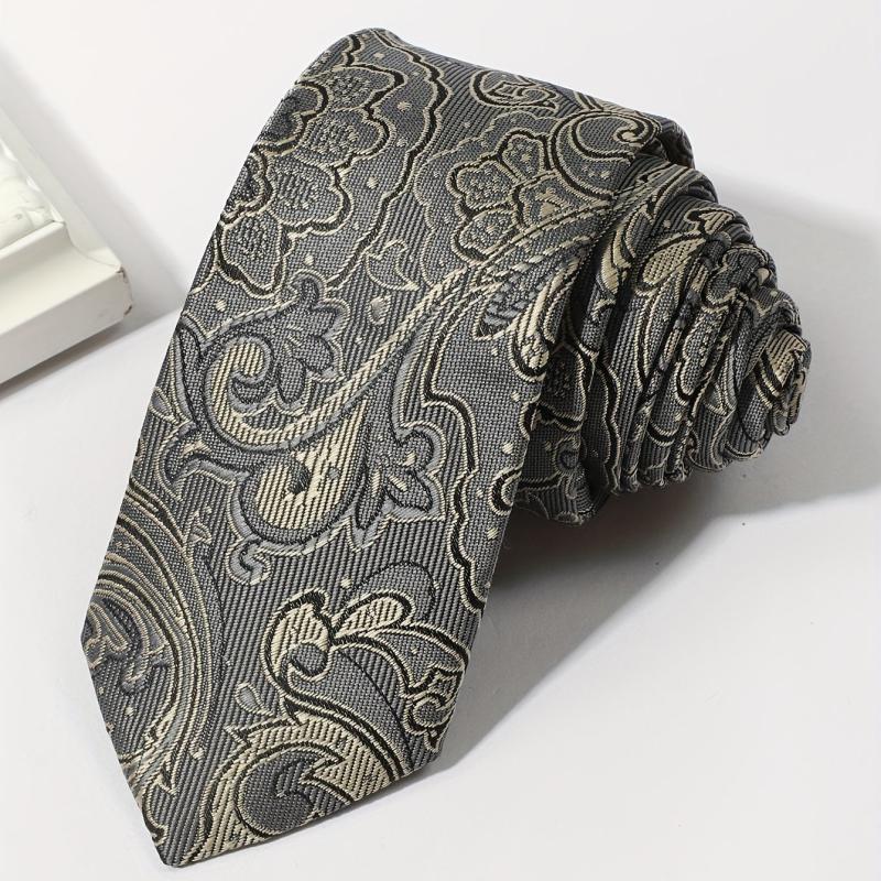 Men's Neckties Floral Jacquard Necktie Business Wedding Party Necktie