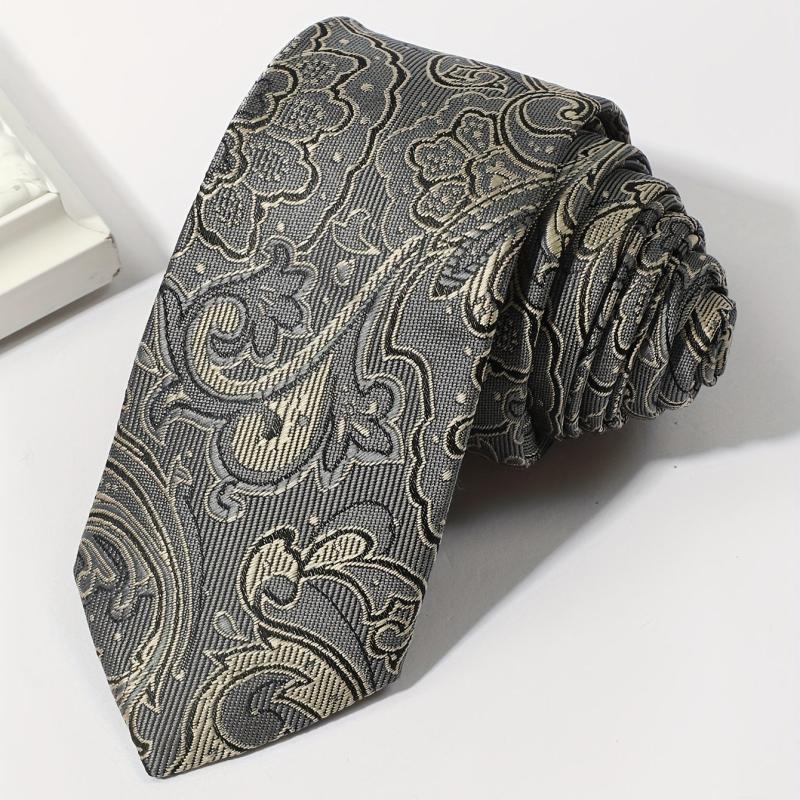 Men's Neckties Floral Jacquard Necktie Business Wedding Party Necktie