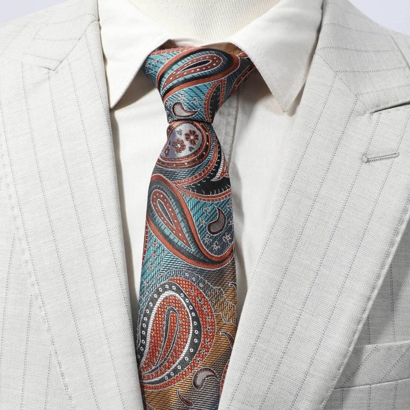 Men's Ethnic Style Cashew Flower Pattern Necktie