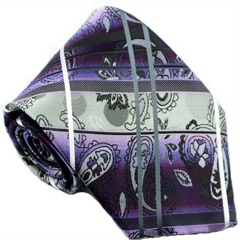 Classic Striped Plaid Paisley Jacquard Men's Tie Necktie