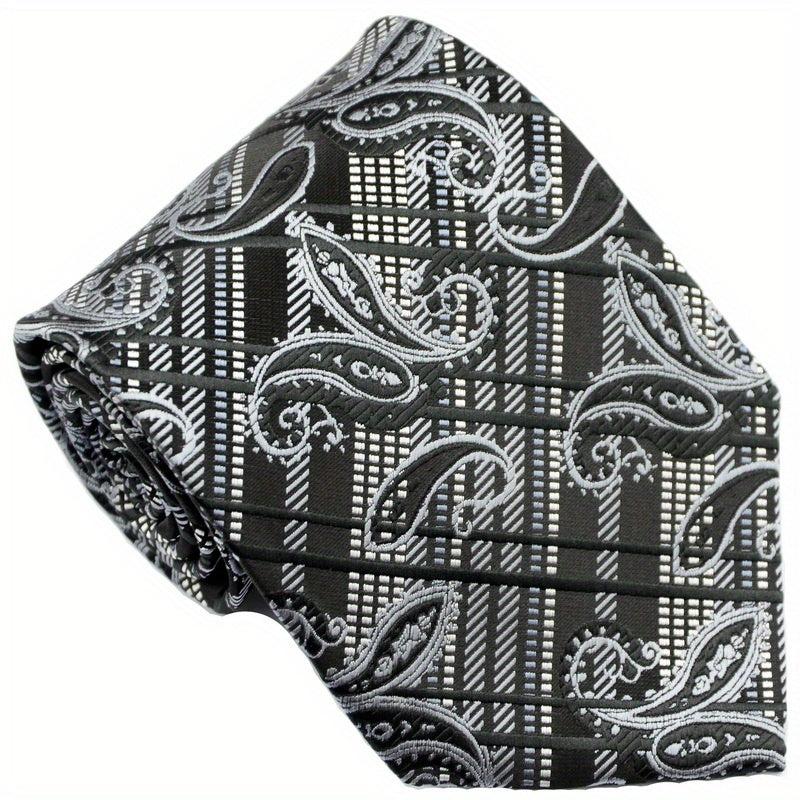Classic Striped Plaid Paisley Jacquard Men's Tie Necktie