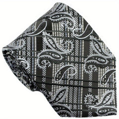 Classic Striped Plaid Paisley Jacquard Men's Tie Necktie