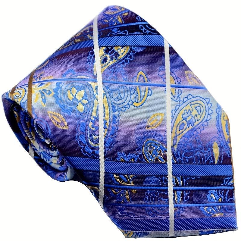 Classic Striped Plaid Paisley Jacquard Men's Tie Necktie
