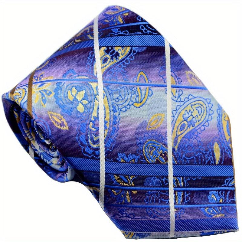 Classic Striped Plaid Paisley Jacquard Men's Tie Necktie