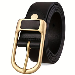 Men's Leather Belt Pin Buckle Casual Business Pants Belt