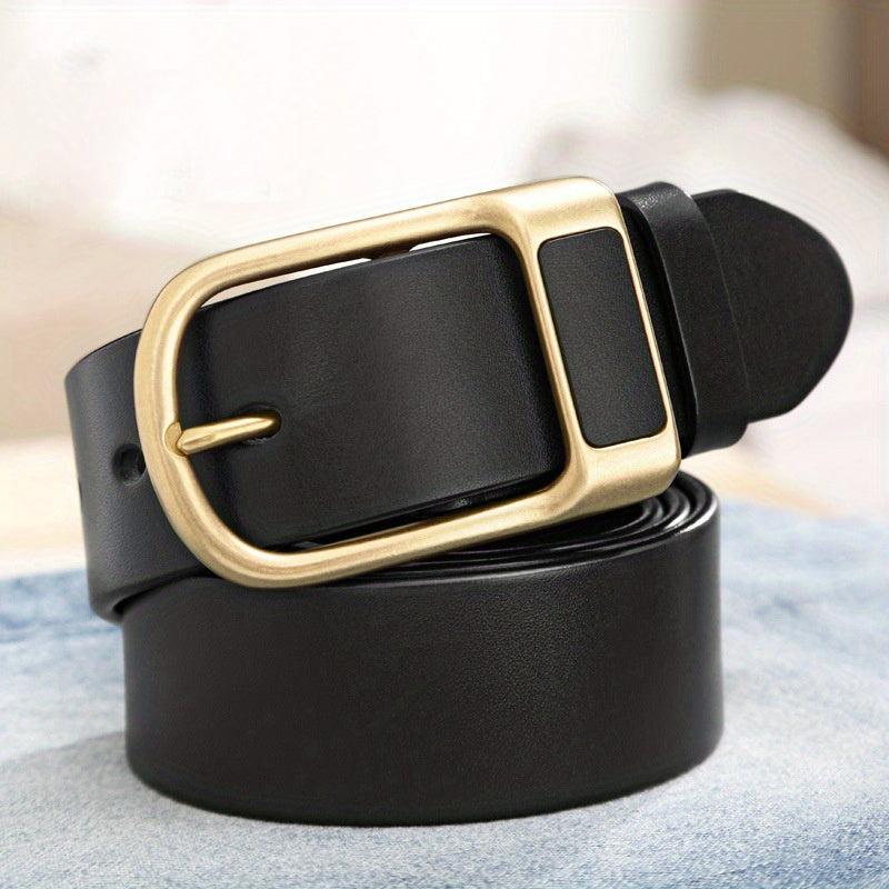 Men's Leather Belt Pin Buckle Casual Business Pants Belt