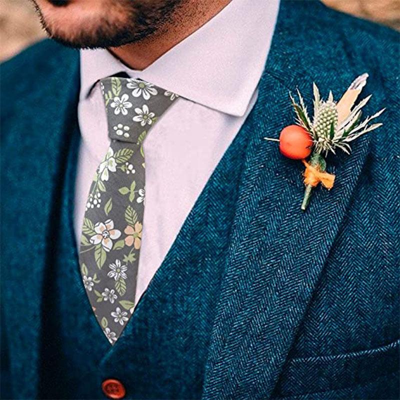 Men's Floral Necktie Business Wedding Party Great Gift