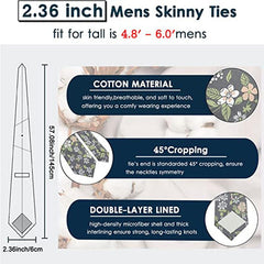 Men's Floral Necktie Business Wedding Party Great Gift