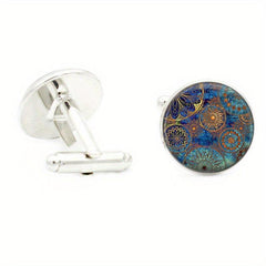 Punk Clockwork Cufflinks For Men Shirt Cufflinks