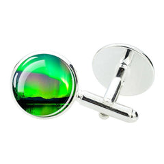 Northern Light Cufflinks, Men's Astronomy Enthusiast Gift