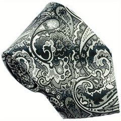 Men's Golden Floral Necktie Classic Print 9.4 cm