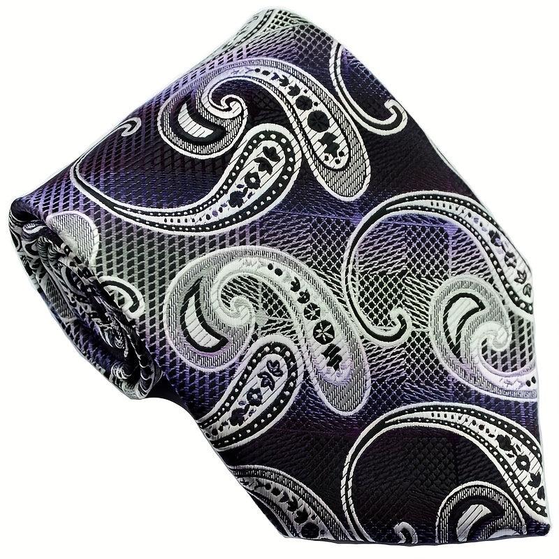 Men's Golden Floral Necktie Classic Print 9.4 cm
