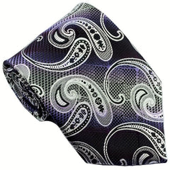 Men's Golden Floral Necktie Classic Print 9.4 cm