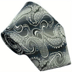 Men's Golden Floral Necktie Classic Print 9.4 cm