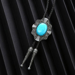 Novelty Metal Necktie Necklace Youth Casual Geometric Lace Bolo Necktie Necklace