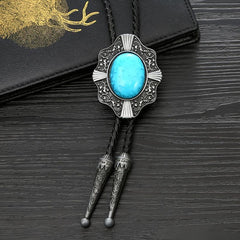 Novelty Metal Necktie Necklace Youth Casual Geometric Lace Bolo Necktie Necklace