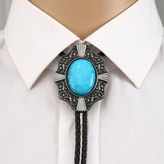 Novelty Metal Necktie Necklace Youth Casual Geometric Lace Bolo Necktie Necklace