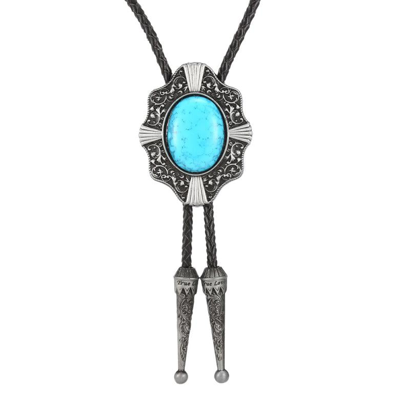 Novelty Metal Necktie Necklace Youth Casual Geometric Lace Bolo Necktie Necklace
