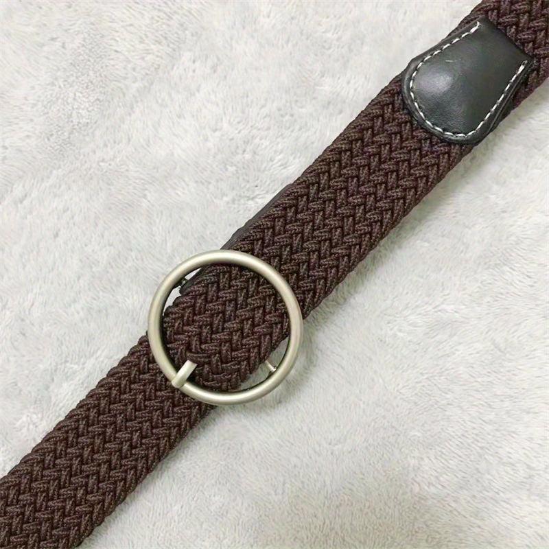 Unisex PU Leather Belt with Round Buckle for Daily Commuting