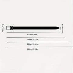 Unisex PU Leather Belt with Round Buckle for Daily Commuting