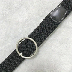 Unisex PU Leather Belt with Round Buckle for Daily Commuting