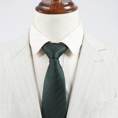Thin Stripe Polyester Tie Business Formal Necktie Men