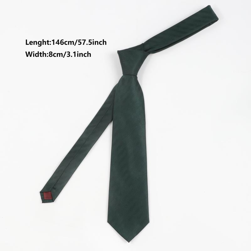 Thin Stripe Polyester Tie Business Formal Necktie Men