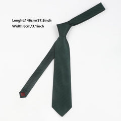 Thin Stripe Polyester Tie Business Formal Necktie Men