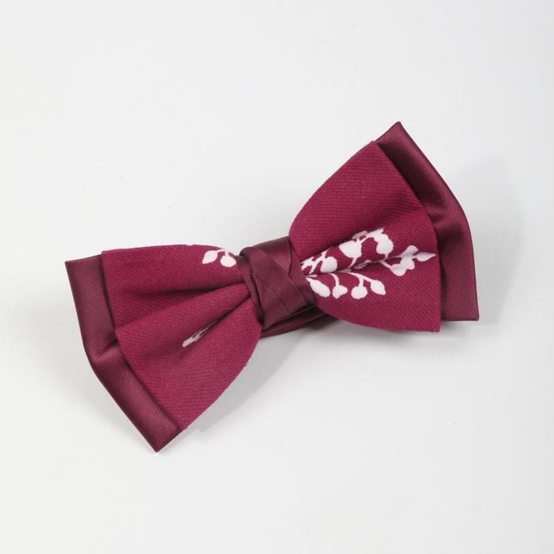 1PC Men's Red Double Layer Necktie Bow Tie for Party Daily