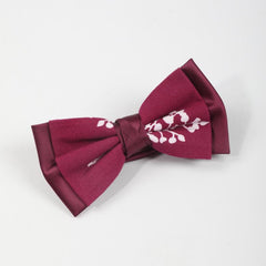 1PC Men's Red Double Layer Necktie Bow Tie for Party Daily