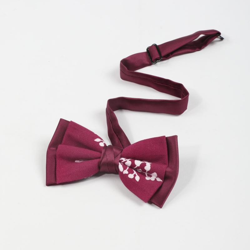 1PC Men's Red Double Layer Necktie Bow Tie for Party Daily