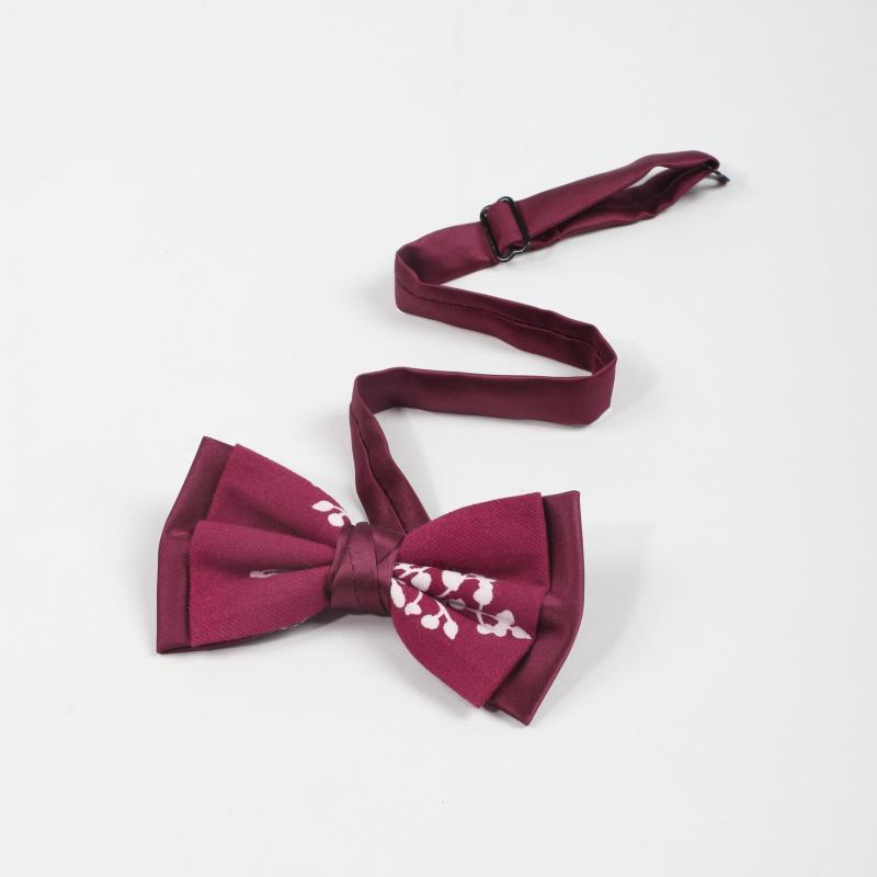 1PC Men's Red Double Layer Necktie Bow Tie for Party Daily