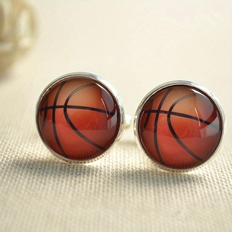 Basketball Cuff Links And Tie Clip Set Accessories