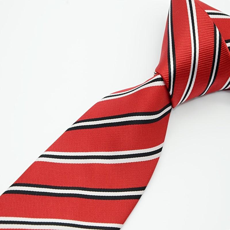 Men's Striped Necktie Small Gift for Relatives and Friends