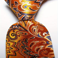 Men's Paisley Tie Floral Necktie Wedding Business Outfit