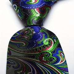 Men's Paisley Tie Floral Necktie Wedding Business Outfit