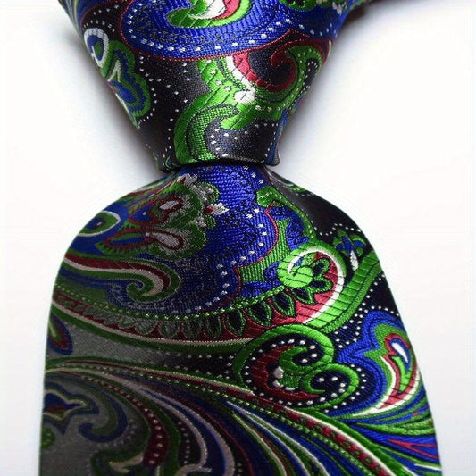 Men's Paisley Tie Floral Necktie Wedding Business Outfit